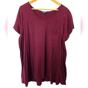 Cable & Gauge Red Relaxed Short Sleeve Tee Size 2x
